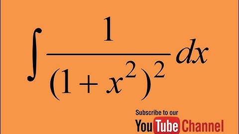 How to integrate 1/(1+x^2)^2, Integration by substitution, Indefinite Integral, Calculus
