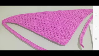 كروشيه بندانة تركي بغرزة الجراني crochet turkish head band with granny stitch