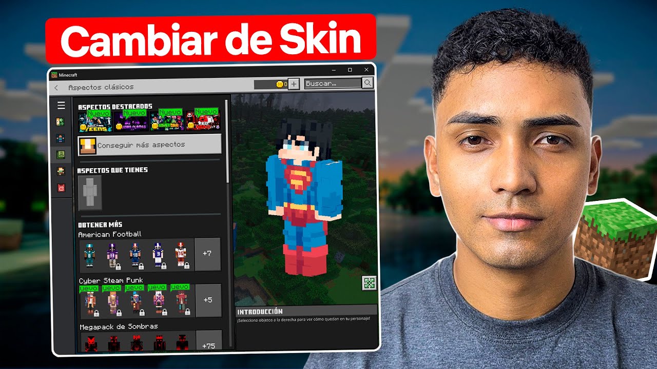 Cómo CAMBIAR mi SKIN en Minecraft Bedrock (2026) Paso a Paso