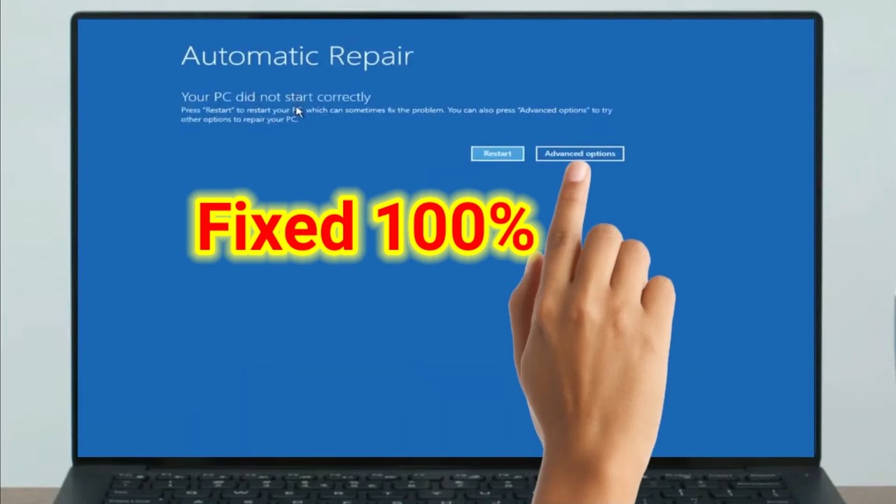 fix your pc did not start correctly windows 10 / windows 11 | fix ...