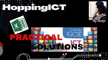 2019 OCT/NOV PAPER 3 | MS EXCEL  PART -  1  #IGCSE #ICT  #PASTPAPER #WINTERPAPER3 #DATAANALYSIS