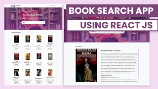 Demo: Book Search App With Open Library Search API Using React JS | React JS Project For Beginners