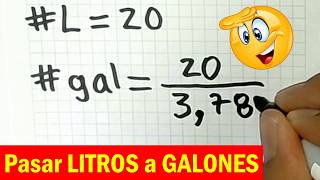 Como Pasar Litros A Galones L A Gal