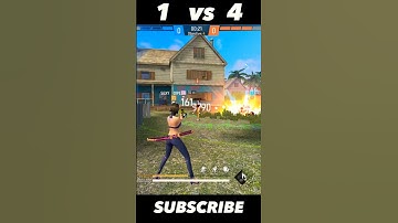 unbelievable clutch #1vs4 🔥 #freefire #trendingshorts #viral #capcut #youtubeshorts