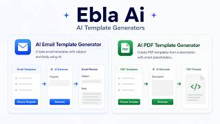 Ebla Ai Generate Email & PDF Templates