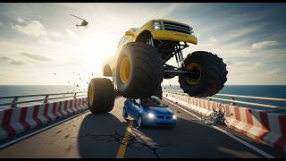 GIANT Monster Truck vs Traffic! Insane Highway Chaos! screenshot 2