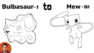 I Draw All 151 Pokemon From Generation 1