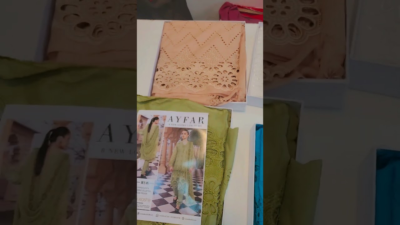 new arival lawn hols chikenkari  box paking eid 2k24 03441737379 online shop