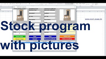 2 Create stock program with pictures in Excel VBA itself
