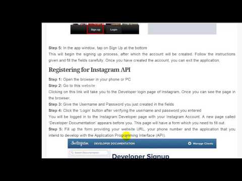 How To Register For The Instagram API