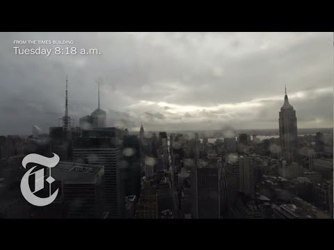 Hurricane Sandy Hits New York City - Timelapse of the Storm from The New York Times Building