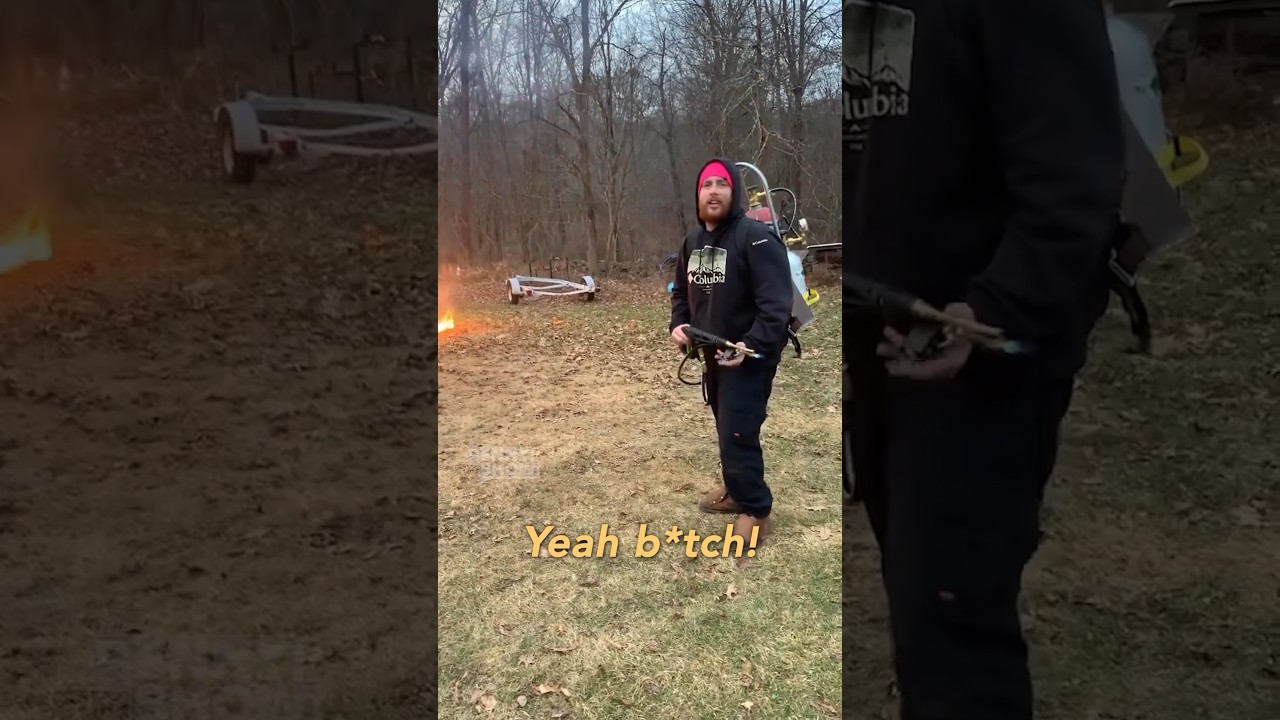 Guy builds his own FLAMETHROWER 🔥