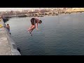 Small cliff jump fail 