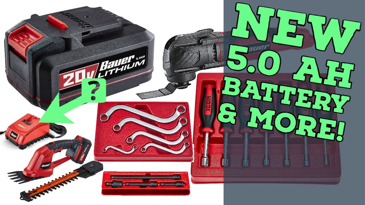 Bauer 5.0 Battery is OUT! + More New Tools from Harbor Freight! YouTube