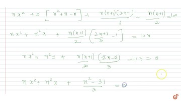 If, for a positive integer `n ,` the quadratic equation, `x(x+1)+(x-1)(x+2)++(x+  n-1)(x+n)=10 ...