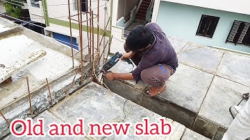 Old And New slab joint construction  | Slab and Beam joint | How to join old and new slab