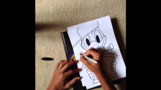 Drawing graffiti characters: Donald Duck