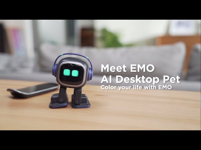 Replying to @suicique Emo AI Robot. Awesome desk pet to interact with., Emo  Robot