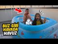 POYRAZ ELİF BUZ GİBİ HAVADA SICAK HAVUZ YAPTI!!!