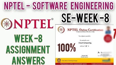 Software Engineering NPTEL Assignment 8 Answers Week 8 Answers Quiz 8 solutions by IIT Kharagpur  Co