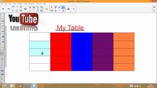 How to nsert a table on smart notebook 11