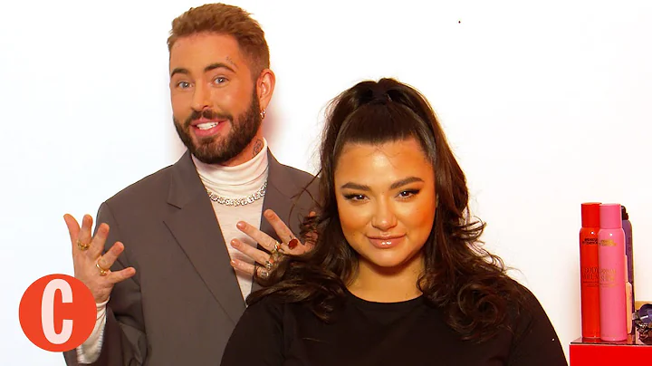 Celebrity hairstylist Andrew Fitzsimons half-up ha...