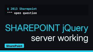 Sharepoint: JQuery not working using select or ID in SharePoint 2013 (4 Solutions!!)