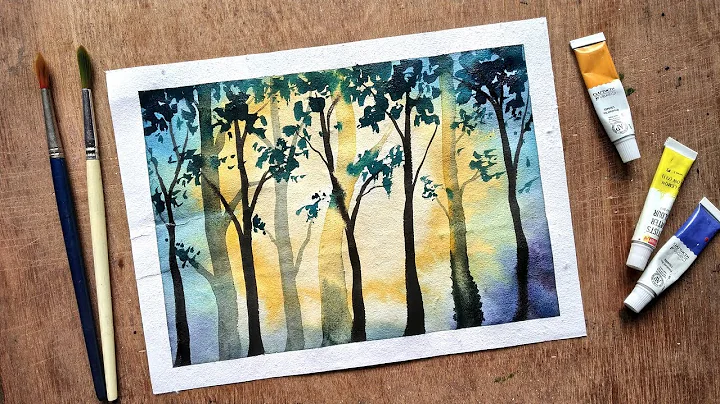 Tree Landscape Painting with Watercolor | Paint wi...