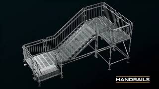 Silent Safety: Scafom-rux Low Noise Escape Stair Tower for RINGSCAFF Modular Scaffold
