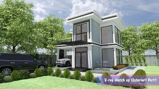Vray sketchup exterior - exterior rendering Part1