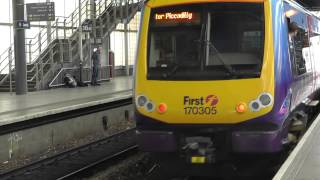 First TransPernine Express Class 170305 Leaving Leeds Station