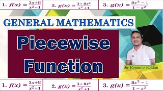 PIECEWISE FUNCTION I GENERAL MAHEMATICS I SOLVING WORD PROBLEMS ON PIECEWISE FUNCTION