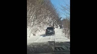 Ford ranger raptor snowy road #automobile #offroad #snow #winter #눈길 #오프로드 #눈길오프로드 #픽업트럭