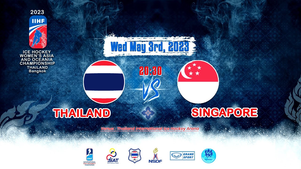 Thailand VS Singapore : 2023 IIHF Ice Hockey Women's Asia and Oceania Championship, Bangkok :Game 12