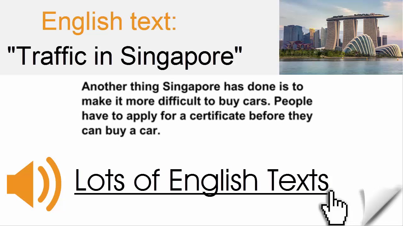 Traffic in Singapore - English Dialogue | Lots of English Texts with Audio