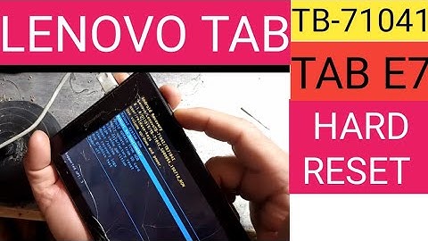 Lenovo Tab E7 TB-71041 Hard Reset|| Waqas mobile official