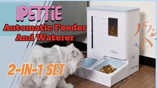 🐶🐱Pet Feeding Solution: Ipettie Automatic Feeder and Waterer 2-in-1 Set