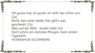 Die Prinzen - Suleimann Lyrics