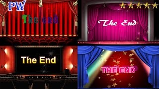 The End На Фоне Театрального Занавеса И Кулис