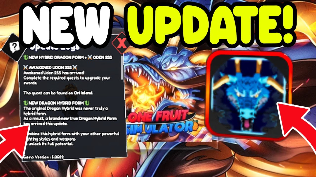 One Fruit Simulator NEW HYBRID DRAGON FORM UPDATE! (CODES
