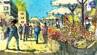 A Market in India | Sketch Away: Travels with my sketchbook