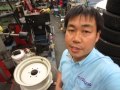 パンクの修理 農業用・農耕用・ターフタイヤの焼付修理 両面から修理致します。ご説明。【東京都八王子市】