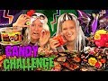 XXL HALLOWEEN Candy Challenge deusch mit ekliger STRAFE Gehirn, Glibber Augen, Spinnen Eva vs Kathi