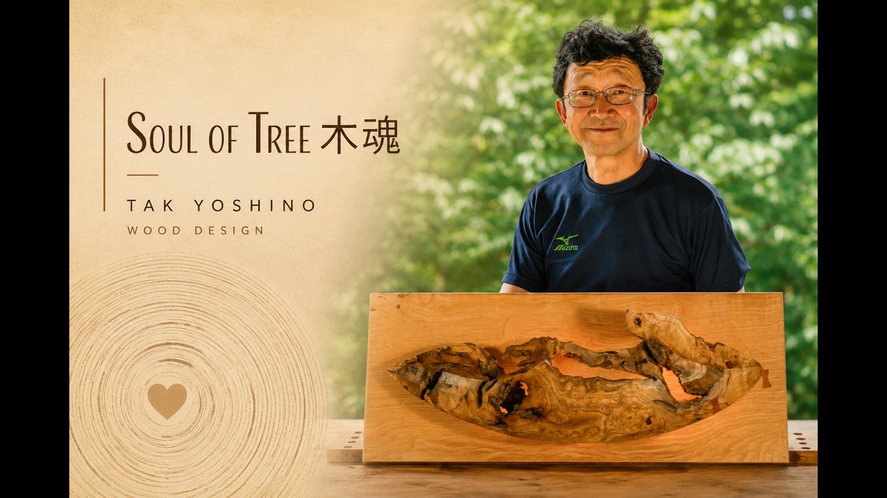 no.163 雲の峰　ダルメシアンと型押しのwood Tak Yoshino | SOUL OF TREE 木魂 - YouTube
