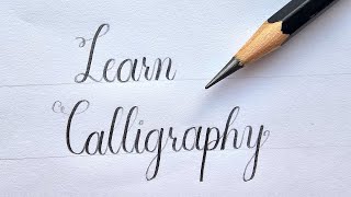 Start Learning Calligraphy with a Pencil *Cheapest way to Learn Calligraphy* #pencilcalligraphy
