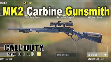 S4 1 shot 6X MK2 Carbine Marksman Rifle Gunsmith & Gameplay in COD Mobile | Call of Duty Mobile