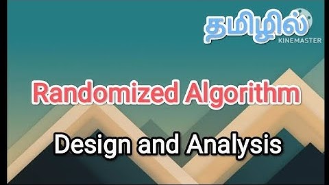 randomized algorithm | design and analysis in tamil #sscomputerstudies , #randomized , #daa