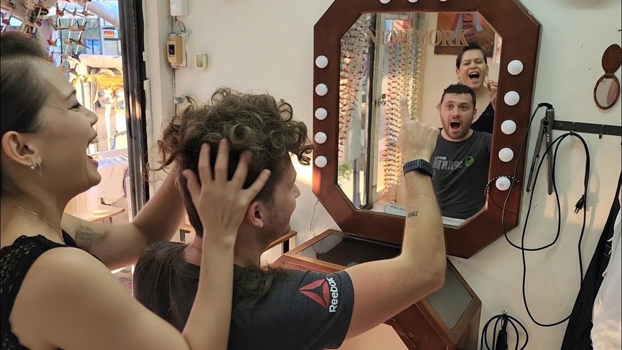 Я подстригся в местной тайской парикмахерской в ​​Чиангмае 🇹🇭 Что может пойти не так?