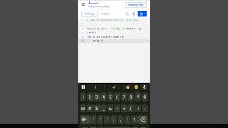 Python Program to Find Factorial |#learnwithsoumi #pythonprogramming#coding #factorial #code#python