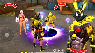 Yellow Bunny Bundle 🔥 Prank with Yellow Criminal & Gold Digger Girl 🤧 Garena Free Fire 🔥 Y GAMING